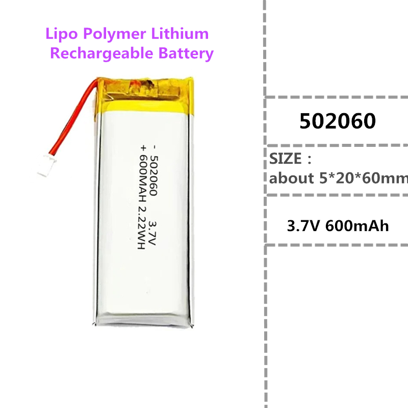 Lipo polimer 502060/522060 3.7 - Eachine Drone E58 ulasan dan harga